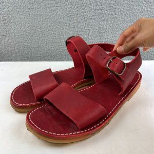 DUCKFEET LOKKEN Red Calfskin Leather Women's Sandals Size 39